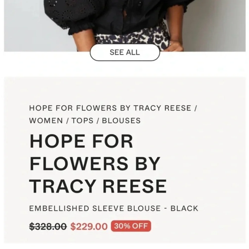 Tracy Reese Elegant Black Blouse with Ruffle Sleeves - Picture 2 of 11